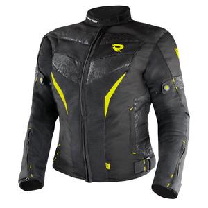 Γυναικείο μπουφάν μοτοσικλέτας Street Racer Rose Air μαύρο-fluo κίτρινο