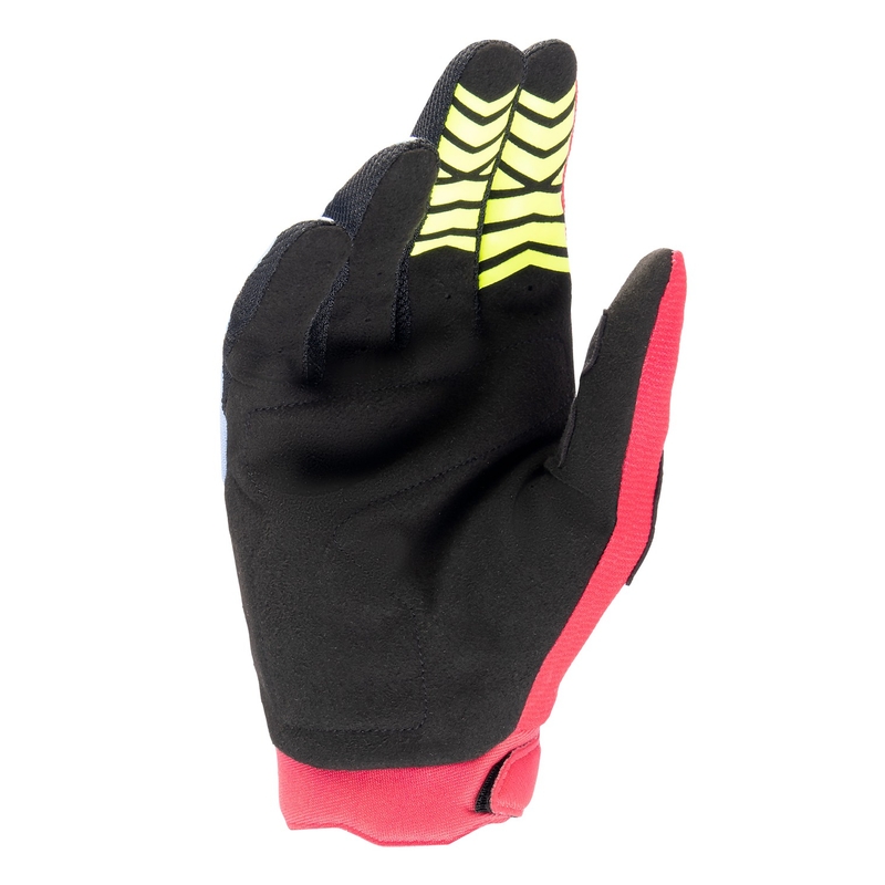 Γάντια μοτοκρός Alpinestars Full Bore ανοιχτό μπλε-κόκκινο-κίτρινο φλουο-μαύρο