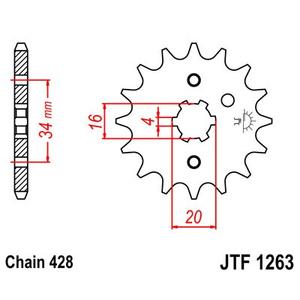 Řetězové kolečko JT 12 zubů, 428