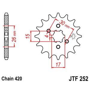 Řetězové kolečko JT 16 zubů, 420