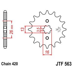 Řetězové kolečko JT 17 zubů, 420