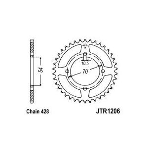 Řetězová rozeta JT 42 zubů, 428