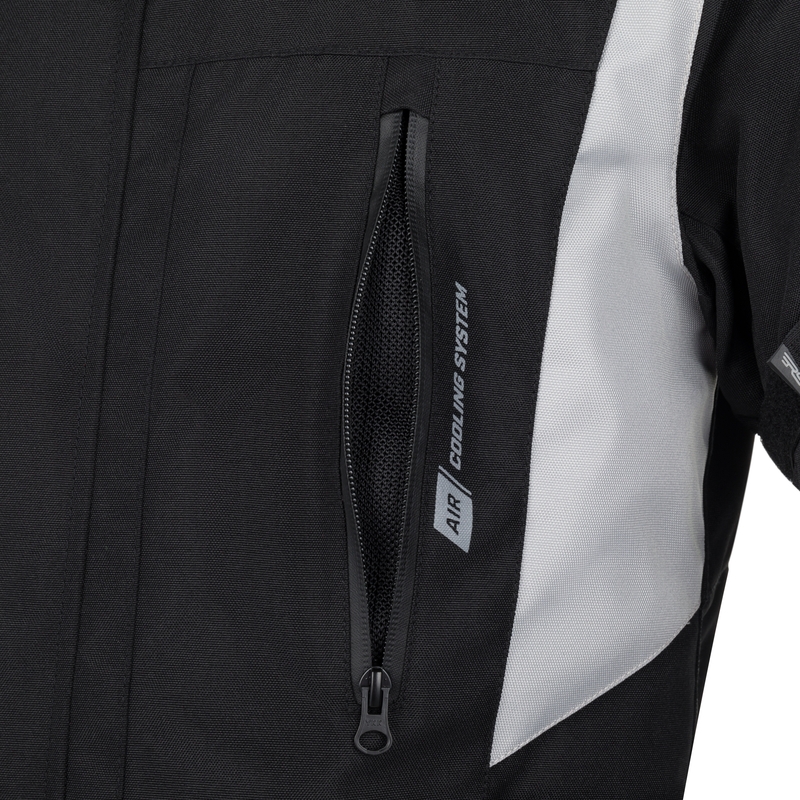 Γυναικείο μπουφάν μοτοσικλέτας RSA EXO 2 μαύρο-γκρι-φλούο κίτρινο