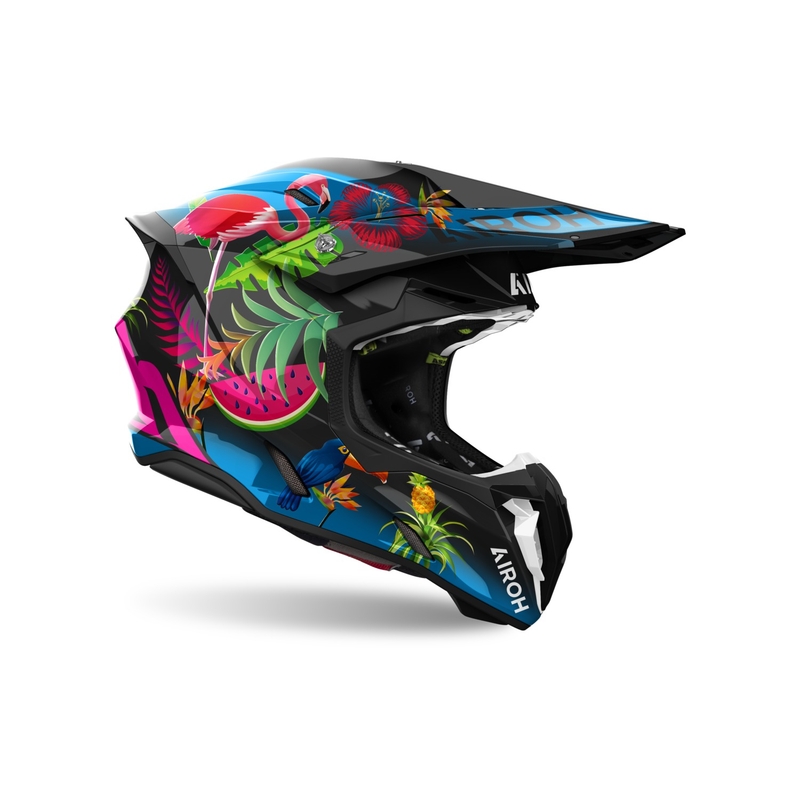 Κράνος Motocross Airoh Twist 3 Amazonia γυαλιστερό