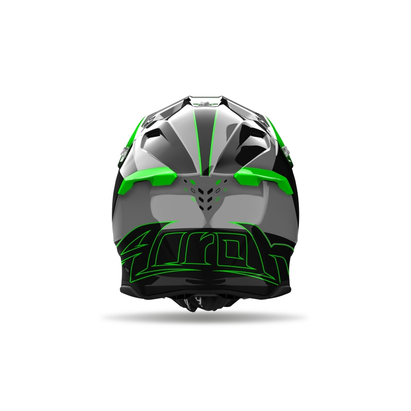 Κράνος Motocross Airoh Twist 3 Shard γυαλιστερό πράσινο