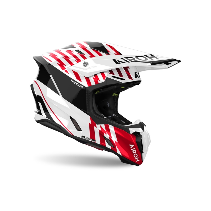Κράνος Motocross Airoh Twist 3 Thunder γυαλιστερό κόκκινο