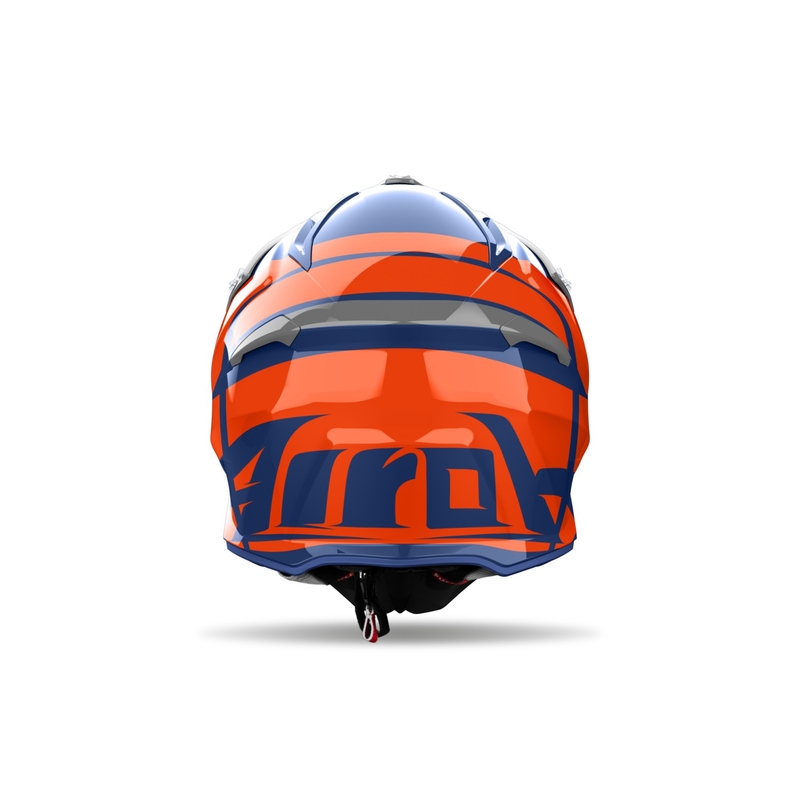 Κράνος μοτοκρός Airoh Aviator Ace 2 Engine σε γυαλιστερό μπλε χρώμα