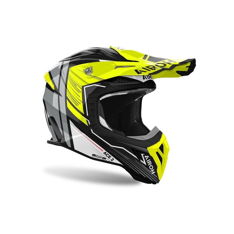 Κράνος Airoh Aviator Ace 2 Engine Motocross Γυαλιστερό Κίτρινο