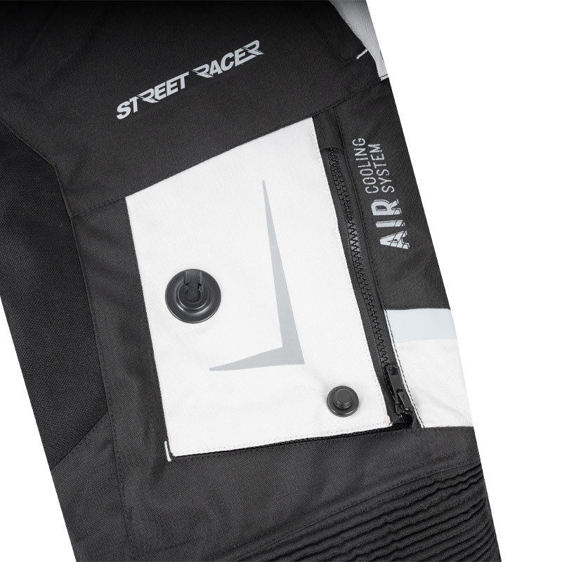 Street Racer All Season Μαύρο και γκρι παντελόνι μοτοσικλέτας