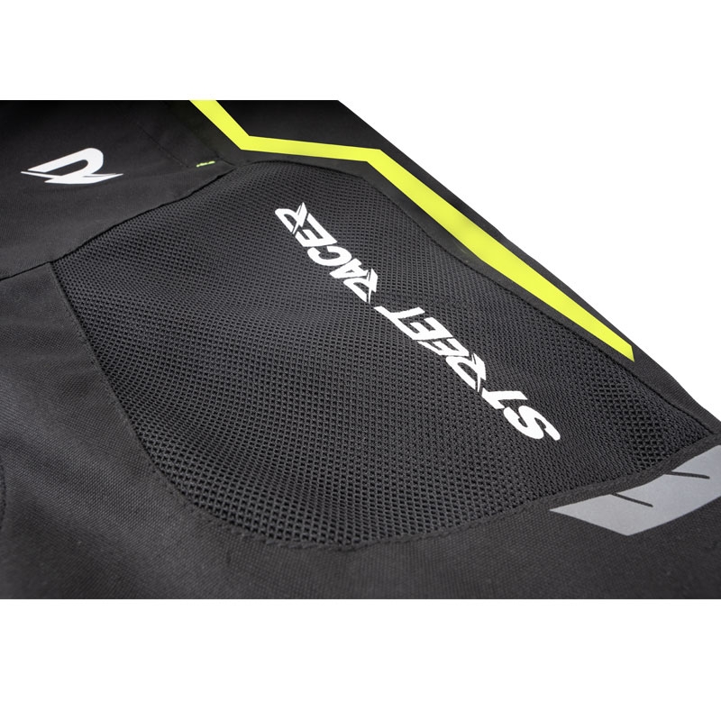 Street Racer Flex Air παντελόνι μοτοσικλέτας μαύρο-fluo κίτρινο
