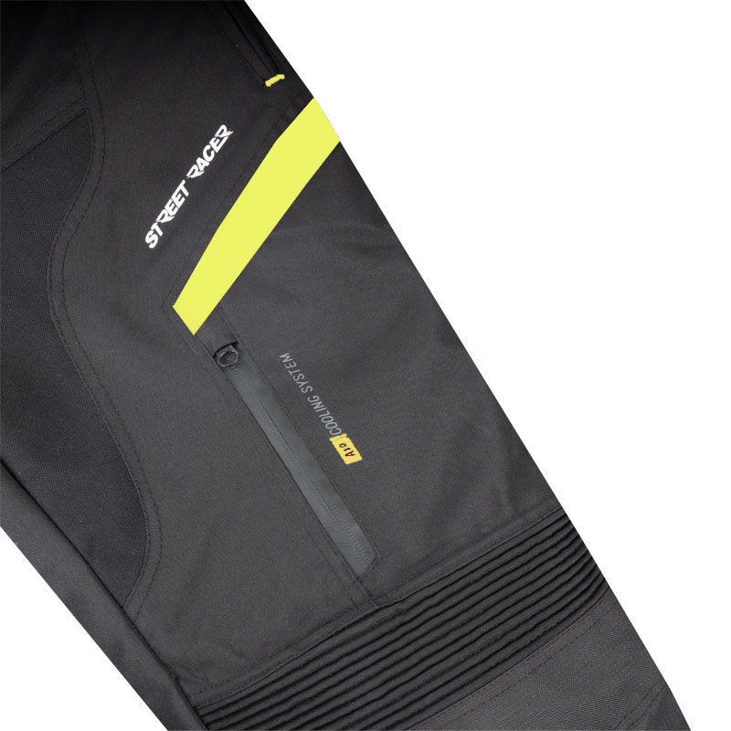 Γυναικείο Street Racer Vix Black-Fluo Yellow Παντελόνι μοτοσικλέτας