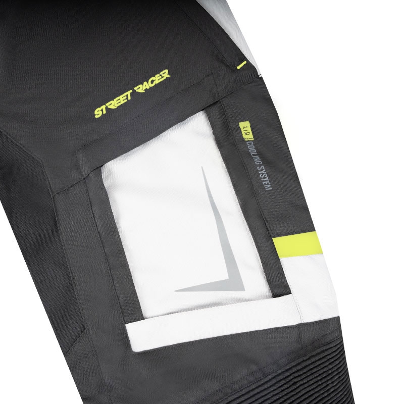 Γυναικείο Street Racer Hilax Μαύρο-Γκρι-Κίτρινο παντελόνι μοτοσικλέτας