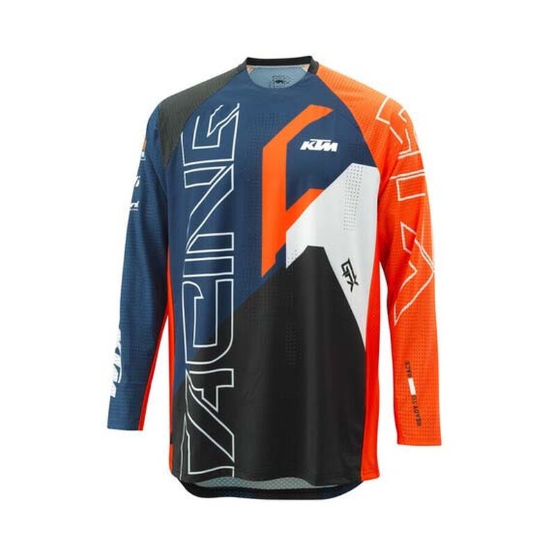Motocross φανέλα KTM Gravity-FX Replica μαύρο-μπλε-πορτοκαλί προσφορά