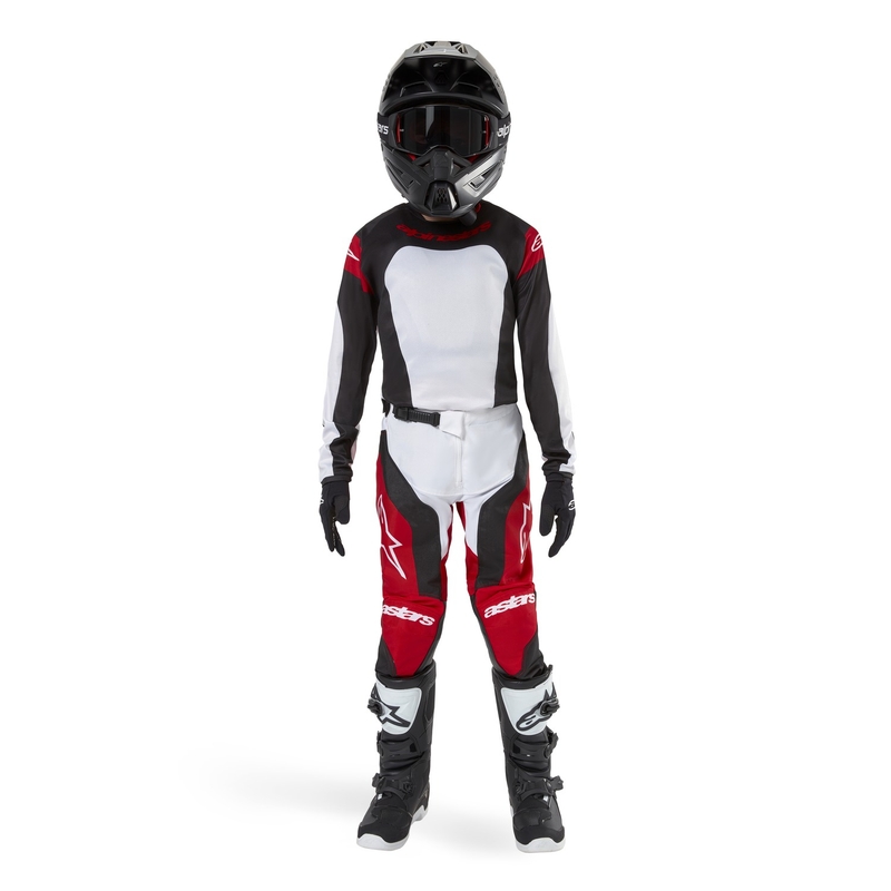 Παιδική φανέλα μοτοκρός Alpinestars Racer Ocuri κόκκινο-άσπρο-μαύρο