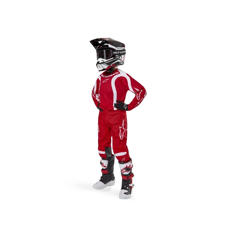 Alpinestars Racer Lurv 2024 Παιδικό παντελόνι Motocross Κόκκινο και Λευκό