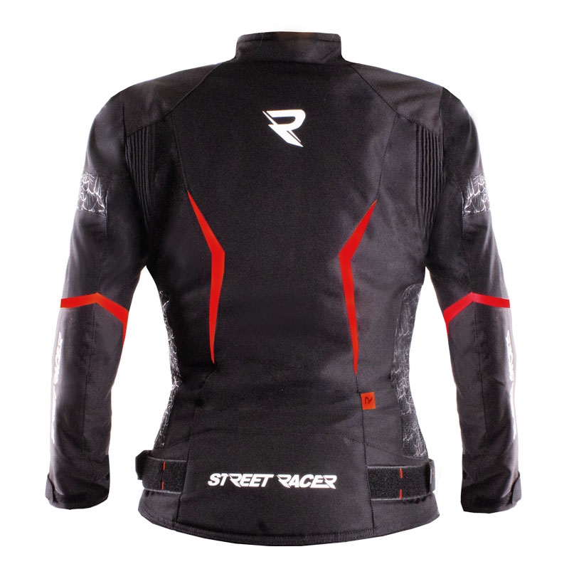 Γυναικείο Street Racer Rose Air Μαύρο και κόκκινο μπουφάν μοτοσικλέτας