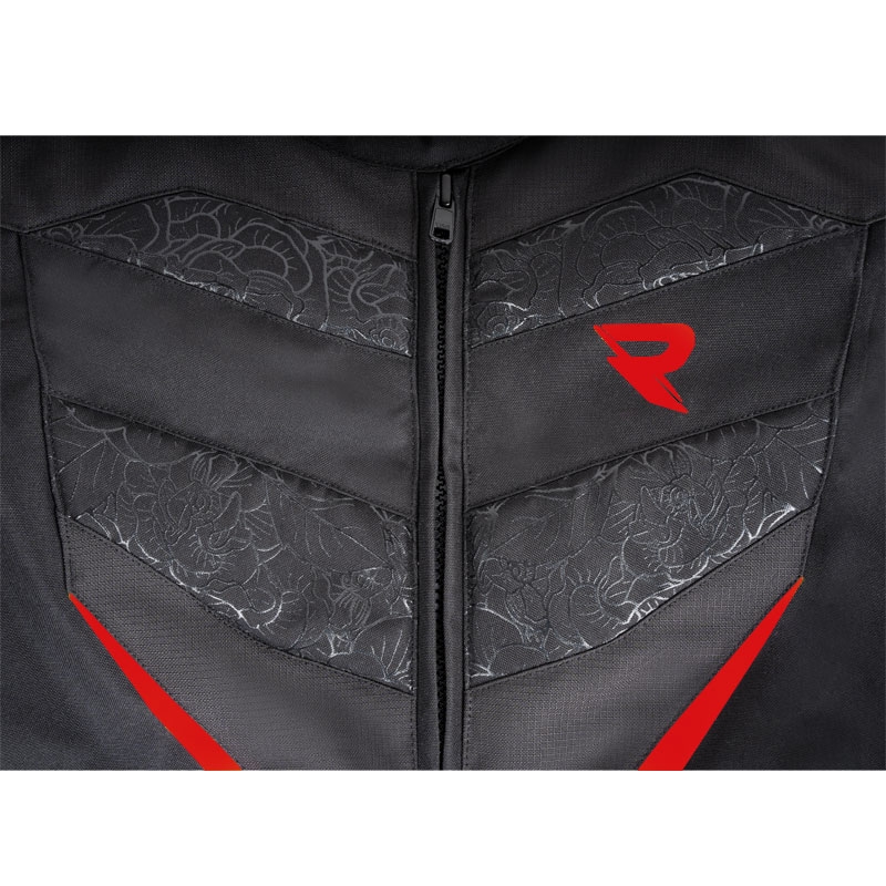 Γυναικείο Street Racer Rose Air Μαύρο και κόκκινο μπουφάν μοτοσικλέτας