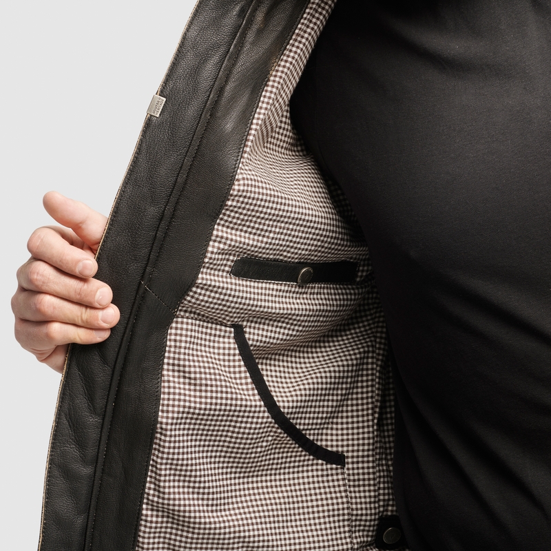 Rebelhorn Hunter II Καφέ δερμάτινο μπουφάν μοτοσικλέτας