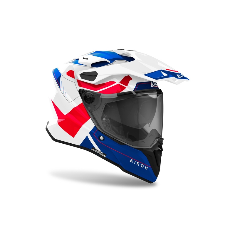 Κράνος Enduro Airoh Commander 2 Reveal γυαλιστερό μπλε-κόκκινο