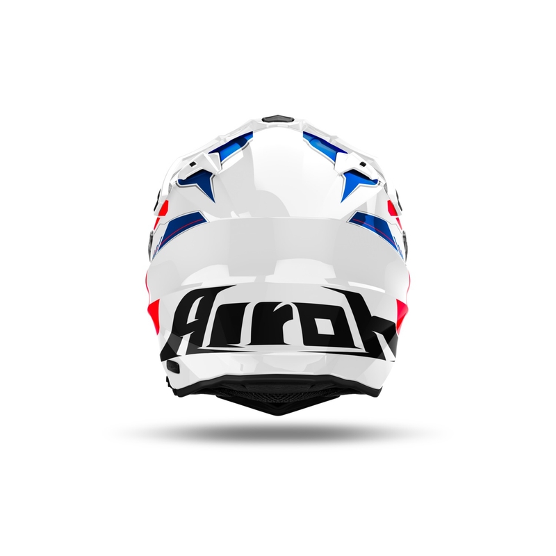 Κράνος Enduro Airoh Commander 2 Reveal γυαλιστερό μπλε-κόκκινο