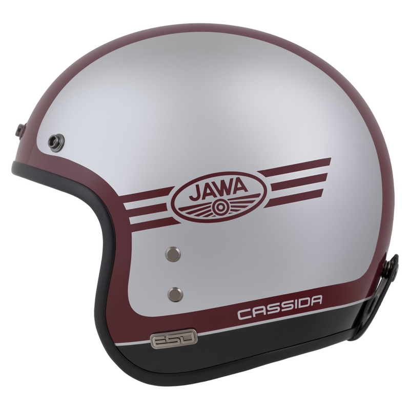 Κράνος Cassida Eso Jawa Panel Open Face Κόκκινο-Ασημί-Μαύρο