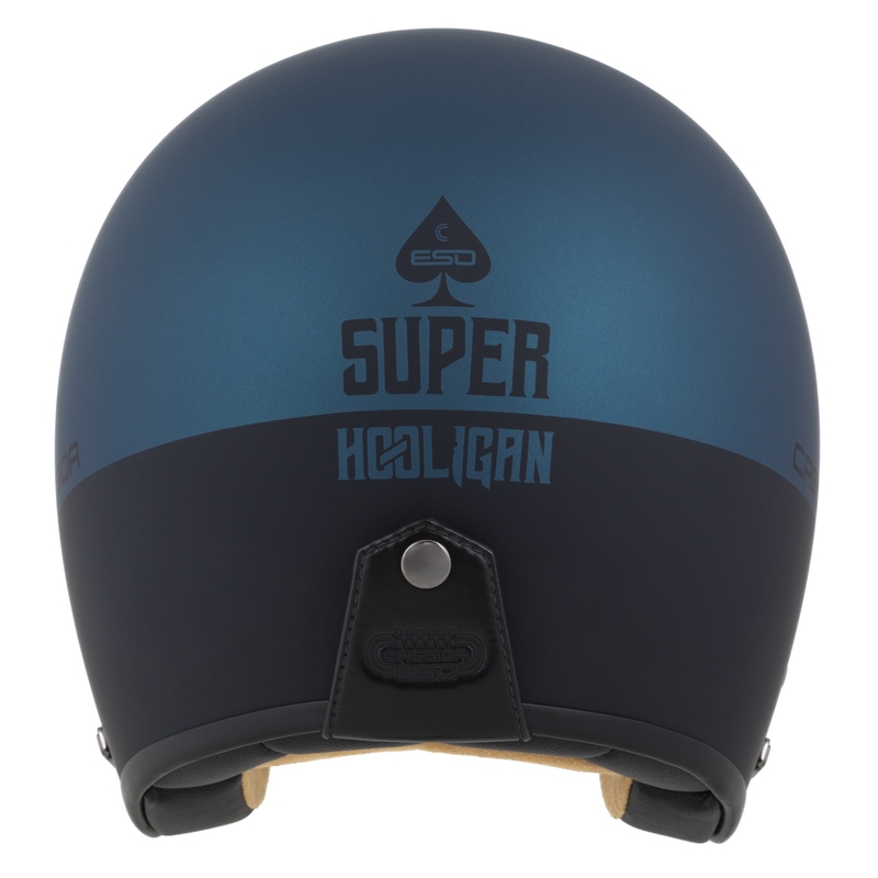 Cassida Eso Super Hooligan Open Κράνος Μαύρο Ματ Μεταλλικό Μπλε