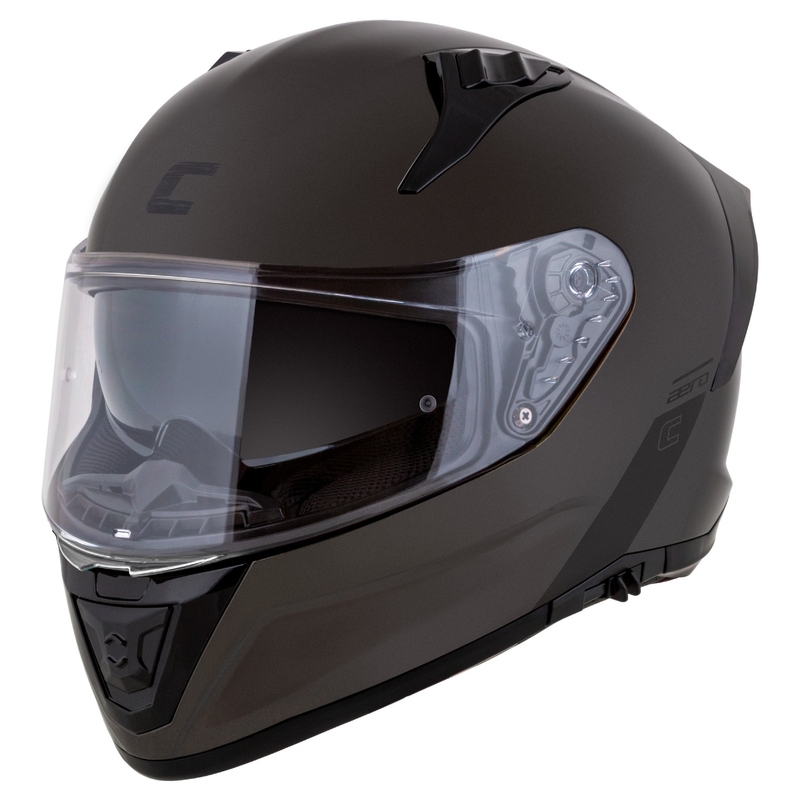 Κράνος μοτοσικλέτας Cassida Aero Super Mono Full Face Γυαλιστερό Μαύρο Χρώμιο-Μαύρο