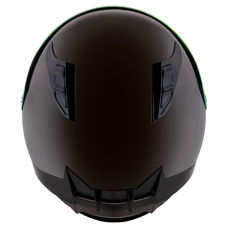 Κράνος μοτοσικλέτας Cassida Aero Super Mono Full Face Γυαλιστερό Μαύρο Χρώμιο-Μαύρο