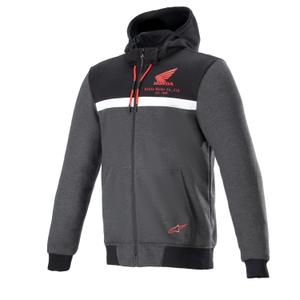Alpinestars Chrome Street Hoodie Honda Μπουφάν μοτοσικλέτας 2024 μαύρο-γκρι-κόκκινο
