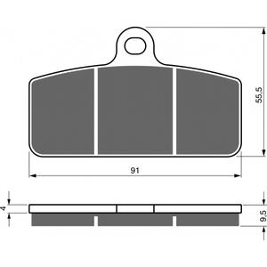 Brzdové destičky GOLDFREN S33 STREET FRONT