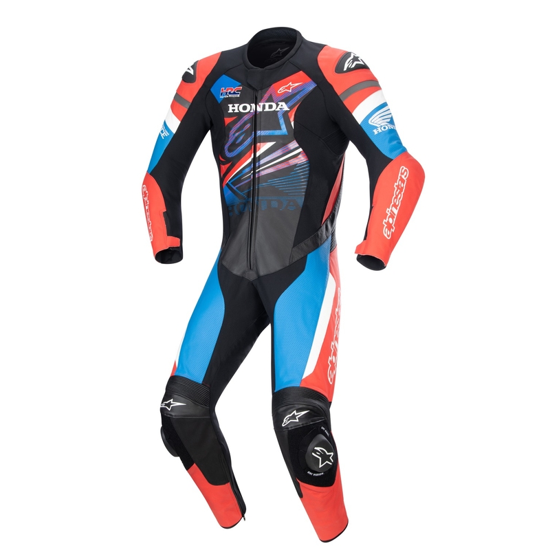 Φόρμα μοτοσικλέτας Alpinestars GP Force Honda μαύρο-κόκκινο φθορίζον-λευκό