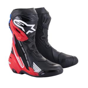 Alpinestars Supertech R Honda 2024 Μαύρο-κόκκινο-φλούο-μπλε-λευκό μπότες μοτοσικλέτας