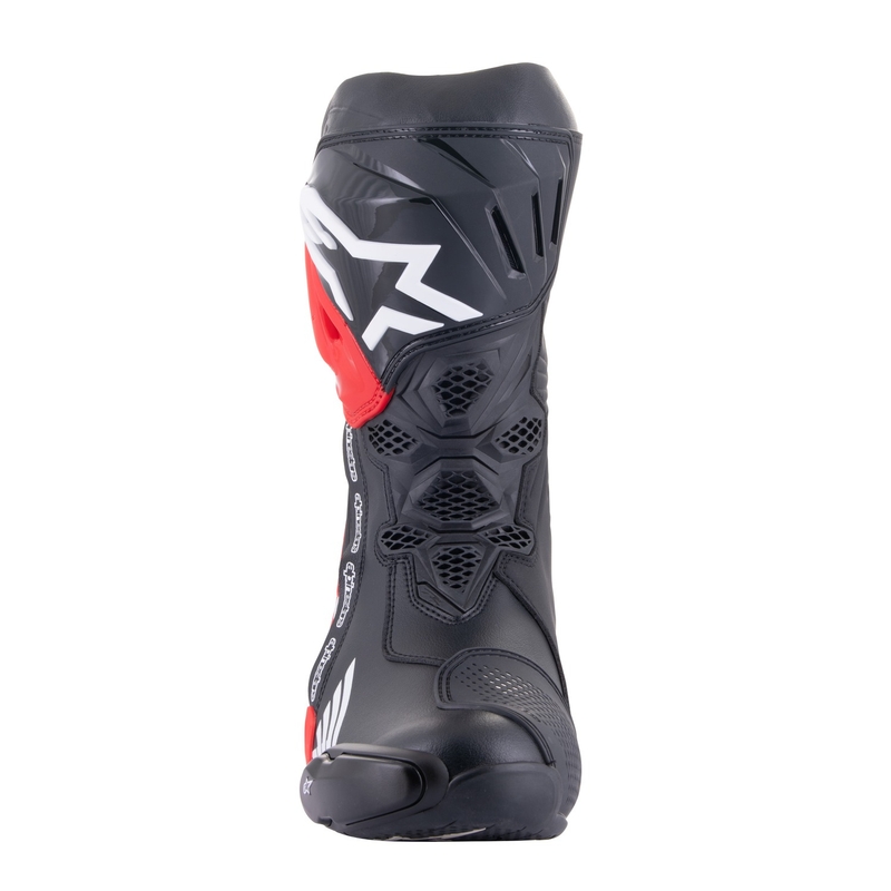 Μπότες μοτοσικλέτας Alpinestars Supertech R Honda μαύρο-κόκκινο φθορίου-μπλε-λευκό