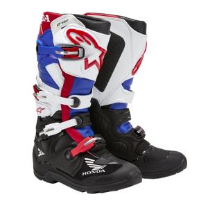 Alpinestars Tech 7 Enduro Drystar Honda Μπότες μοτοσικλέτας Συλλογή 2024 Μαύρο-Μπλε-Άσπρο-Κόκκινο