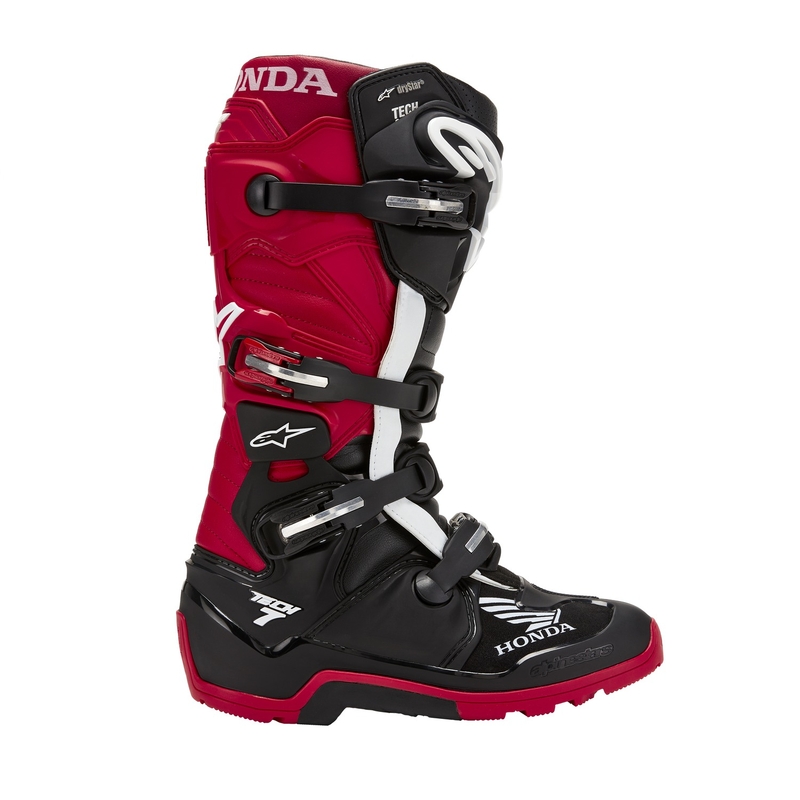 Μπότες μοτοσικλέτας Alpinestars Tech 7 Enduro Drystar Honda Μαύρο-Κόκκινο