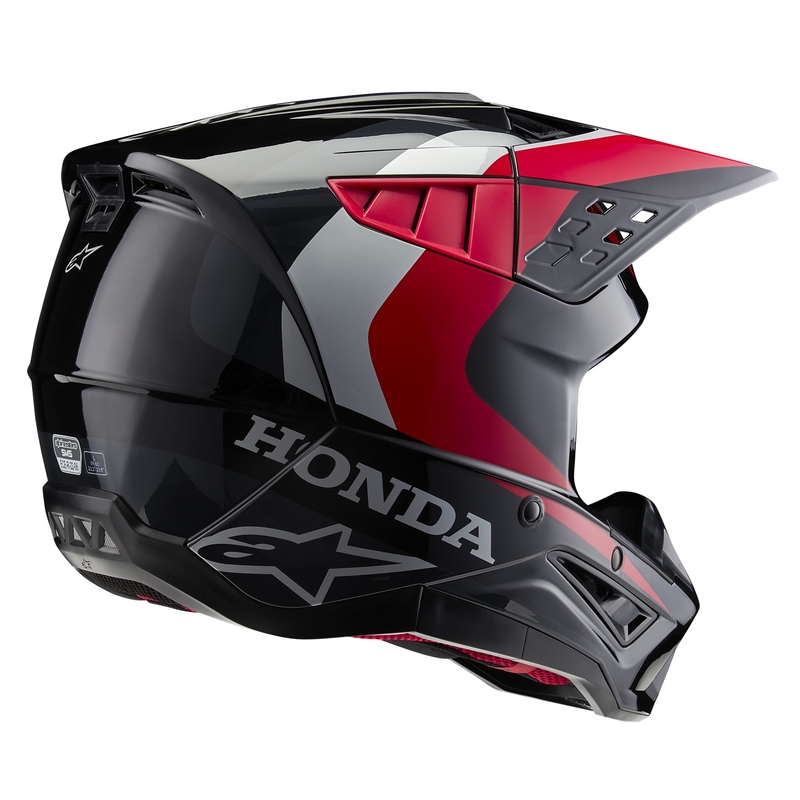 Συλλογή κρανών Alpinestars S-M5 Honda motocross μαύρο-κόκκινο-γκρι