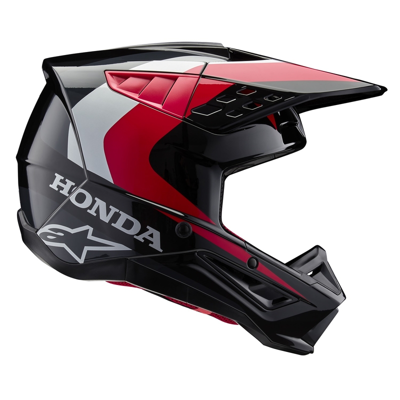 Συλλογή κρανών Alpinestars S-M5 Honda motocross μαύρο-κόκκινο-γκρι