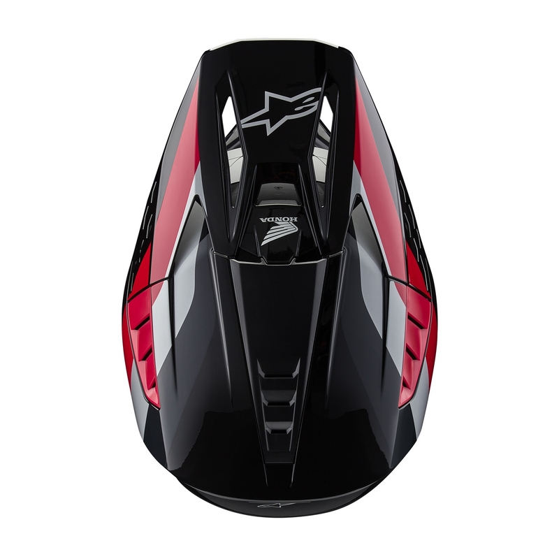 Συλλογή κρανών Alpinestars S-M5 Honda motocross μαύρο-κόκκινο-γκρι
