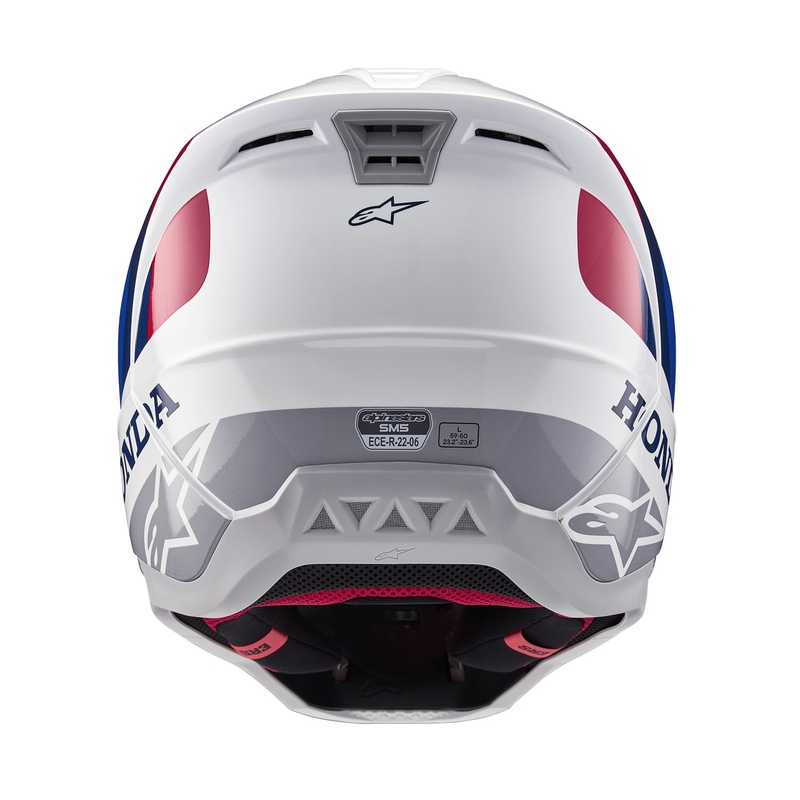 Συλλογή κρανών Alpinestars S-M5 Honda motocross λευκό-μπλε-κόκκινο