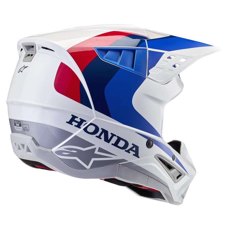 Συλλογή κρανών Alpinestars S-M5 Honda motocross λευκό-μπλε-κόκκινο