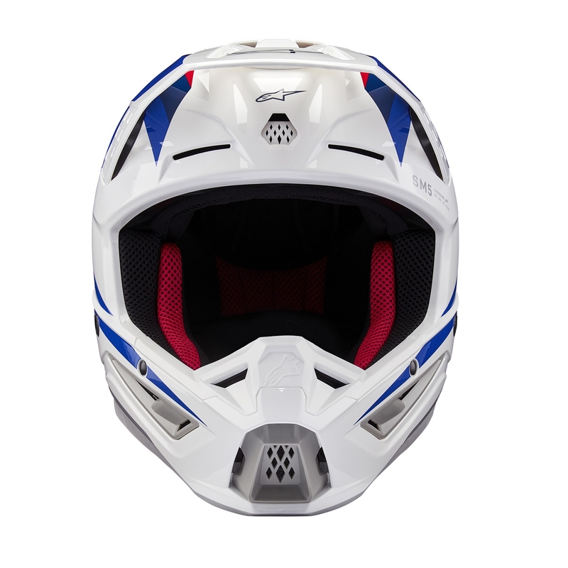 Συλλογή κρανών Alpinestars S-M5 Honda motocross λευκό-μπλε-κόκκινο