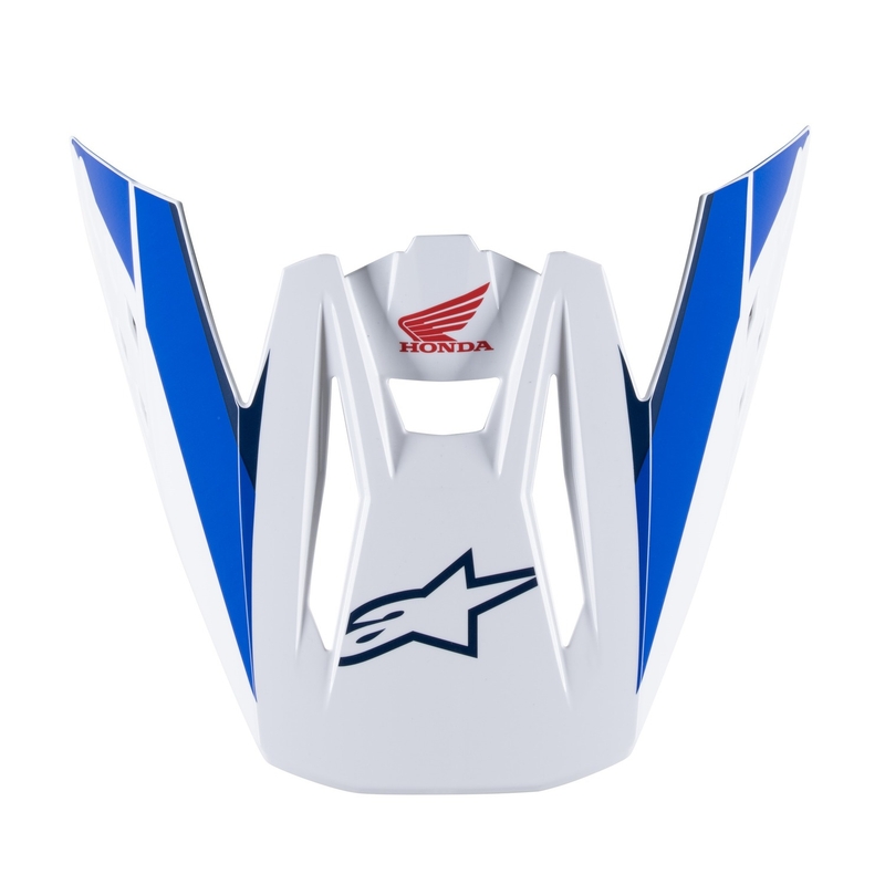 Ζελατίνα κράνους Alpinestars S-M5 Honda συλλογή λευκό-μπλε-κόκκινο