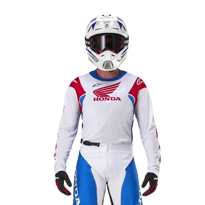 Alpinestars Racer Iconic Honda συλλογή μοτοκρός φανέλα λευκό-μπλε-κόκκινο-μαύρο