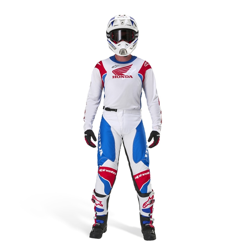 Alpinestars Racer Iconic Honda συλλογή μοτοκρός φανέλα λευκό-μπλε-κόκκινο-μαύρο