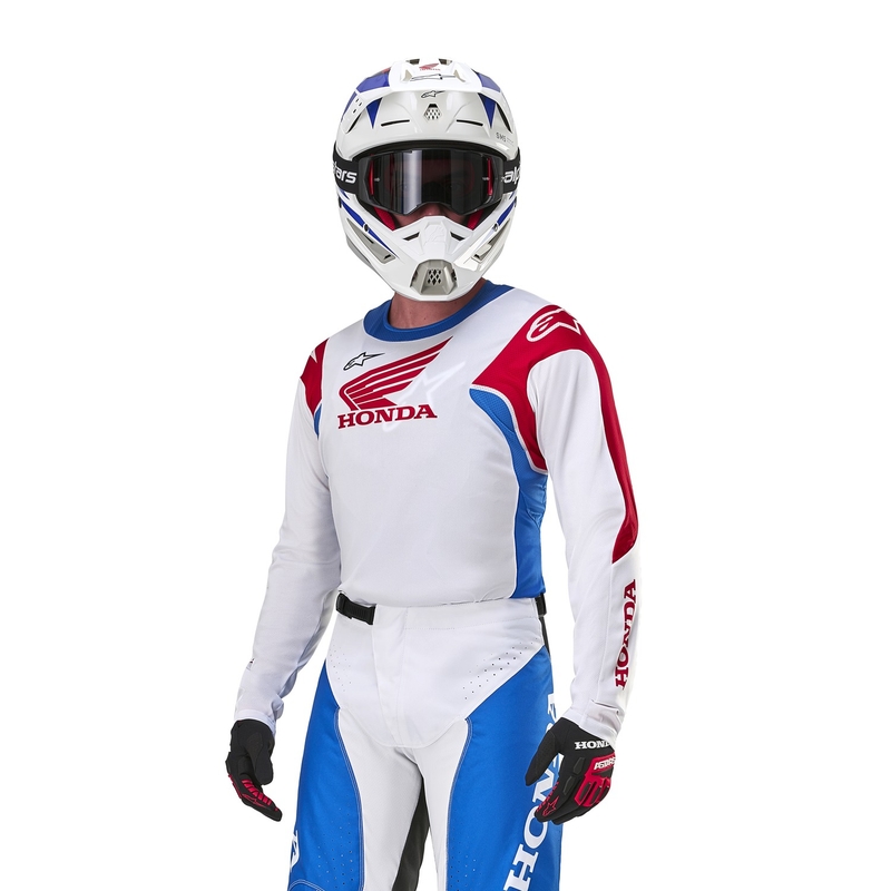 Alpinestars Racer Iconic Honda συλλογή μοτοκρός φανέλα λευκό-μπλε-κόκκινο-μαύρο