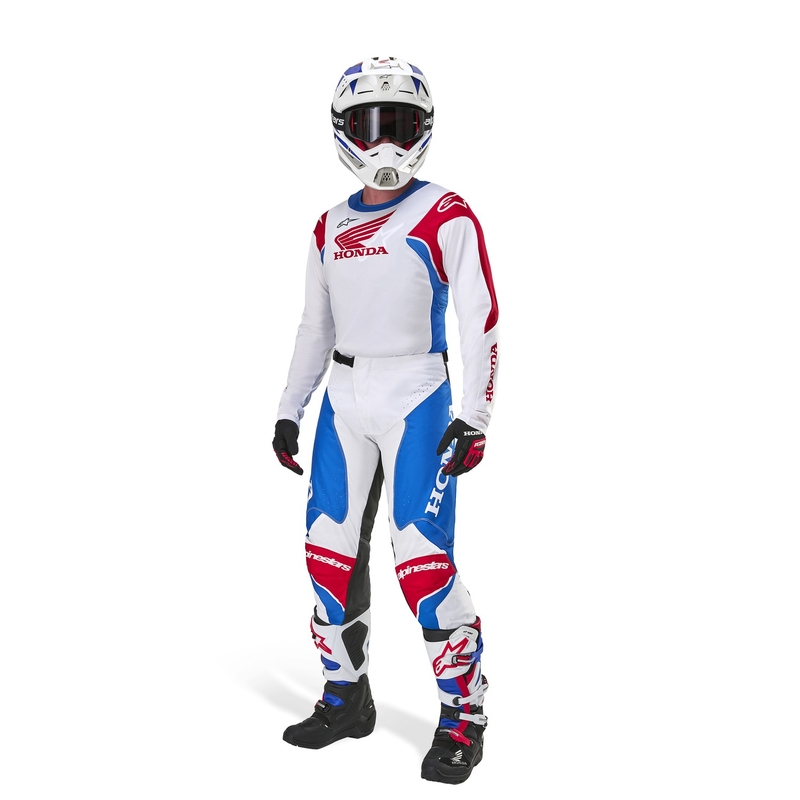 Alpinestars Racer Iconic Honda συλλογή μοτοκρός φανέλα λευκό-μπλε-κόκκινο-μαύρο