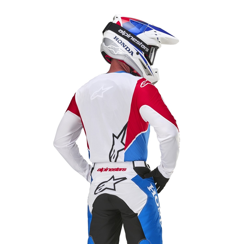 Alpinestars Racer Iconic Honda συλλογή μοτοκρός φανέλα λευκό-μπλε-κόκκινο-μαύρο
