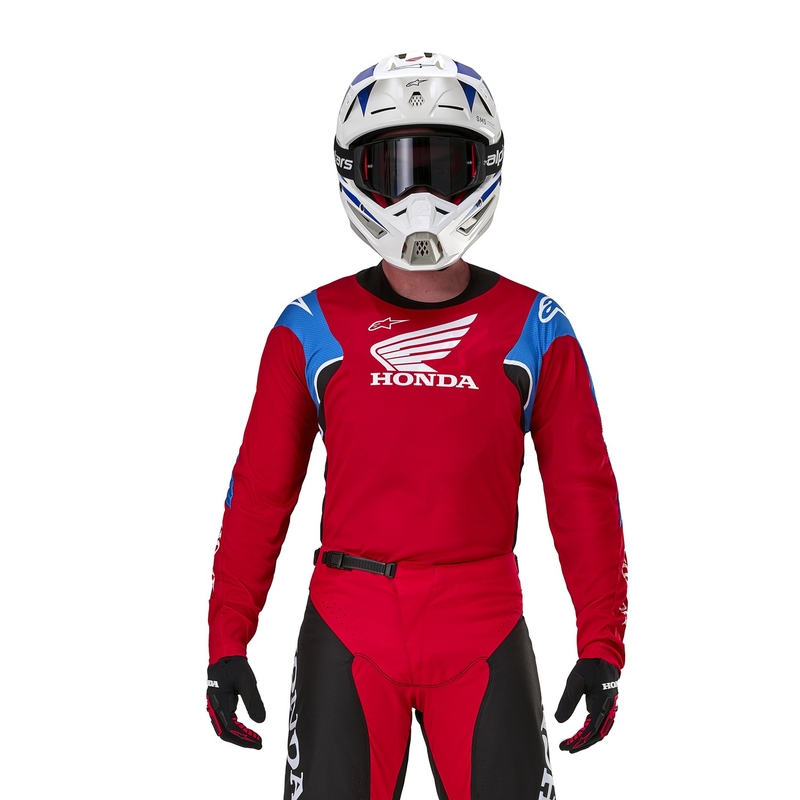 Alpinestars Racer Iconic Honda Collection Motocross Jersey Κόκκινο-Μαύρο-Μπλε-Λευκό