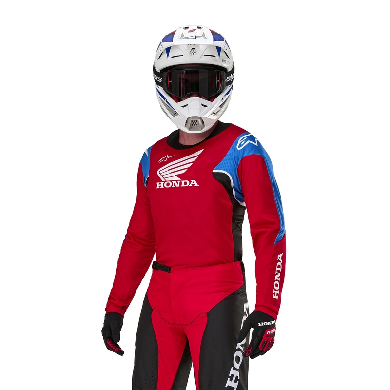 Alpinestars Racer Iconic Honda Collection Motocross Jersey Κόκκινο-Μαύρο-Μπλε-Λευκό