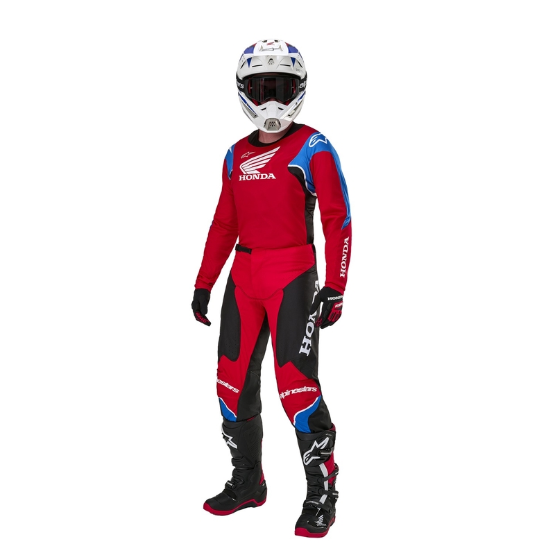 Alpinestars Racer Iconic Honda Collection Motocross Jersey Κόκκινο-Μαύρο-Μπλε-Λευκό